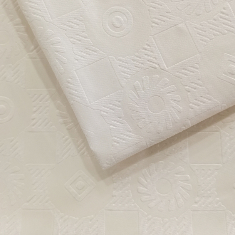 TMIE-08-2-1 Țesătură cu lățime îngustă, de înaltă densitate, 100 GSM, culoare personalizată, vopsită cu țesătură din poplin din poliester în relief 3D